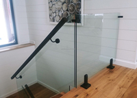 Reilbu – Poteau de fixation moderne en acier inoxydable pour balustrade de piscine sans cadre, balcon, escalier, villa, hôtel, et garde-corps en verre pour appartement