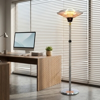 Grand radiateur infrarouge autoportant, chauffage extérieur vertical en forme de parapluie pour bureaux et cours haut de gamme