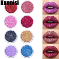 Kit de diamants brillants d'usine et de paillettes à lèvres métalliques Baeby Transfer and Smudge Proof pour coffrets cadeaux de maquillage