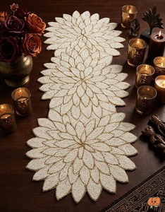Hot Sale Embroidered Floral <b>Table</b> <b>Runner</b> Decorative Dining <b>Table</b> Cover for Festivals and Events Available At Reasonable Price - Product Image 1