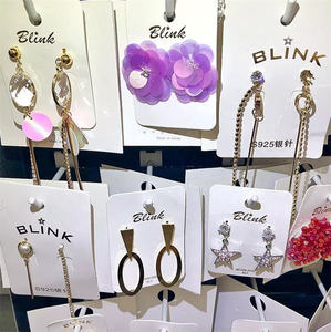 Pendientes al por mayor a precio <span class=keywords><strong>de</strong></span> fábrica: Pendientes <span class=keywords><strong>de</strong></span> cadena <span class=keywords><strong>de</strong></span> moda con circonitas, joyería <span class=keywords><strong>de</strong></span> mostrador para mujer - Product Image 6