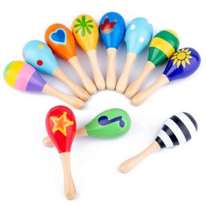 Wood Handbell Early Educational Children's MaracasMusical Instrument <b>Random</b> Style Shipped Bass Type Ready to Ship - Product Image 1