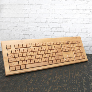 2.4G di bambù in legno senza fili tastiera USB Mouse <span class=keywords><strong>combo</strong></span> tastiera multimediale e Mouse <span class=keywords><strong>Set</strong></span> regalo di bambù - Product Image 2