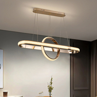 Lustre moderne de haute qualité pour chambre à coucher et salon, en aluminium, protection des yeux, température de couleur LED à 3 niveaux, suspension