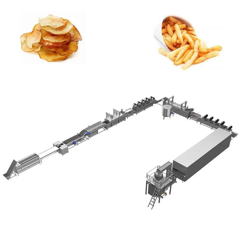 Industrial Automática Batatas Fritas Linha de Processamento de Flocos de Batata Doce Crisp Criador Dedo de Mandioca Chips de Batata Que Faz A Máquina