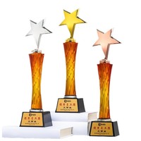 Trophée personnalisé en métal et cristal avec logo, récompense pour compétition de pickleball, trophées d'entreprise en verre