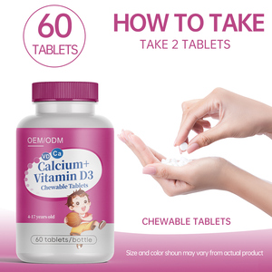 Oem nhãn hiệu riêng Canxi Vitamin D3 Máy tính bảng xương mạnh mẽ cho 4-17 tuổi - Product Image 4