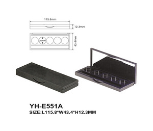 Paleta de sombras de ojos vacía de 4/5/6/8 compartimentos con tapa transparente y base negra, estuche de maquillaje ABS para colorete y cosméticos - Product Image 2