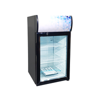 Réfrigérateur de présentation de boissons Meisda SC52B Mini personnalisé 52L avec porte vitrée, éclairage LED, multi-tension, refroidissement par compresseur ETL, réglable