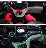Mise à niveau de l'éclairage ambiant 64 couleurs pour Mercedes Benz Classe V 2016-2023 W447 Accessoire pour évent de turbine d'éclairage intérieur