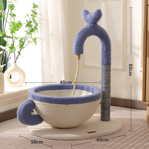 [Faible MOQ] Lit-<span class=keywords><strong>griffoir</strong></span> pour <span class=keywords><strong>chat</strong></span> en sisal naturel, mobilier pour animaux tressé, nid de <span class=keywords><strong>chat</strong></span> rond moderne pour intégration intérieure, direct usine - Product Image 5