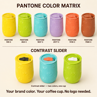 Mug de voyage réutilisable en plastique à double paroi de 350 ml, surface diamantée, compatible lave-vaisselle, écologique, pour le camping, avec couvercle pour boire directement