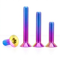 Écrous hexagonaux en titane DIN934 et écrous à bride DIN6923 TA2 TC4 M3-M12, anodisés bleu, or, arc-en-ciel, résistance à la traction de 890 MPa, 40 % plus légers