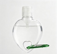 Flacon pulvérisateur en PETG en forme de cœur, 30ml/50ml, personnalisable, avec crochet, pour parfum de voyage portable – Vente en gros