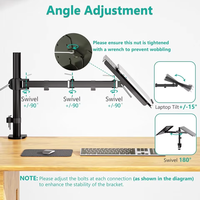 Support de moniteur universel rotatif à 360 degrés, support de bureau pour ordinateur portable, vente en gros populaire