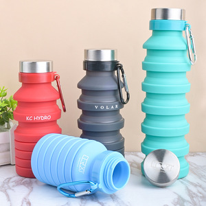 Giải phóng mặt bằng hàng tồn kho gấp Silicone xách tay thể thao ngoài trời chai nước cho cắm trại uống ráp chai nước - Product Image 4