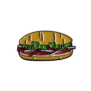 Offre Spéciale Usine Conception Libre Personnalisé <span class=keywords><strong>Hamburger</strong></span> Émail Doux Épingles En Métal Sacs À Dos Mignon Épinglettes En Vrac Ensemble Cool Chapeaux Vestes Épingles - Product Image 4
