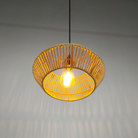 Abat-jour en rotin luminaires suspendus tissés lampes suspendues en rotin luminaire de panier de ferme réglable lampe suspendue Boho