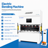 Prensa Plegadora CNC Eléctrica Doble Servo de 55T1250mm, Duradera, para Plegado de Placas de Acero y Aluminio Industriales de 5.4mm