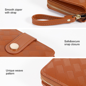 Cartera <span class=keywords><strong>de</strong></span> cuero delgada pequeña minimalista personalizada para hombres y mujeres 6 tarjetero y bolsillo para monedas <span class=keywords><strong>con</strong></span> ranura para efectivo - Product Image 2