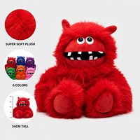 Mainan Monster Bulu Halus Lembut, Boneka Monster Lucu untuk Anak-anak, Bantal Peluk yang Nyaman, Hadiah Ulang Tahun Anak