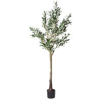Arbre artificiel en ficus, fausse soie, décoration intérieure, bureau, salon, sol, extérieur, balcon, maison, 130/170 cm
