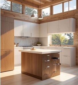 Gabinete de Cocina Moderno de Madera Contrachapada MDF de Fabricantes - Product Image 5