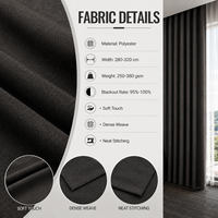 Cortinas Opacas de Lino Sintético para Dormitorio y Sala de Estar, Aislantes Térmicas, Impermeables, Ignífugas, Modernas