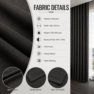 Rideaux occultants en faux lin pour chambre à coucher, salon, isolants thermiques, imperméables, ignifuges, rideaux <span class=keywords><strong>de</strong></span> fenêtre modernes - Product Image 2