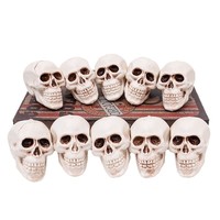 Pendentif décoratif crâne d'Halloween, petit accessoire crâne créatif personnalisé en sac filet pour maisons hantées et salles d'évasion