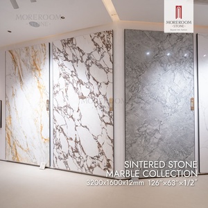 Dalles de porcelaine grand format 1200x2800mm aspect marbre Calacatta, <span class=keywords><strong>pierre</strong></span> frittée pour revêtement de sol intérieur – Vente en gros - Product Image 1