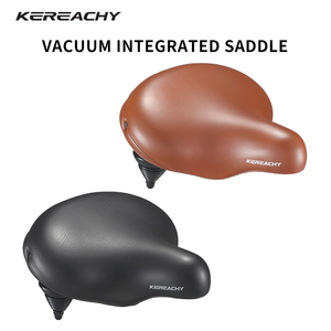 KEREACHY <span class=keywords><strong>Selle</strong></span> <span class=keywords><strong>de</strong></span> vélo électrique rétro marron épaissie, ultra-large, <span class=keywords><strong>avec</strong></span> double ressort et <span class=keywords><strong>amortisseur</strong></span>, pour vente en gros - Product Image 2