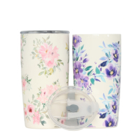 Gobelet isotherme en acier inoxydable 304 à double paroi de 20 oz avec couvercles, tasse à eau thermique avec logo personnalisé pour le vin, le café