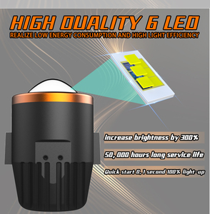 K60 2.0นิ้ว6000K ชิป90000LM 3570ไฟ LED กันน้ำได้หลอดไฟตัดหมอกไฟหน้าแบบคู่ - Product Image 5