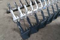 Barrière anti-escalade en acier galvanisé avec pointes, barrière de sécurité pour mur, pointes anti-escalade pour le dessus du mur, avec trous pré-percés