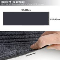 Tapis d'entrée en PVC à double bande |   Surface en polyester anti-saleté, paillasson / tapis de sol robuste pour hôtel et usage commercial