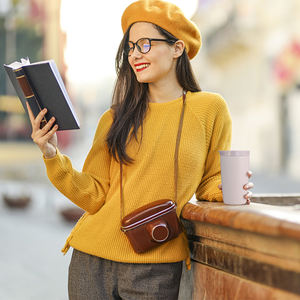 Everich design breveté 12oz Tasse à café en acier inoxydable tasses réutilisables isolées avec couvercle à bouton-poussoir - Product Image 6