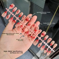 Faux ongles personnalisés œil de chat dorés à presser, forme amande, motif fleur dorée et perle, faits à la main, réutilisables pour salon de manucure, DIY, vente en gros