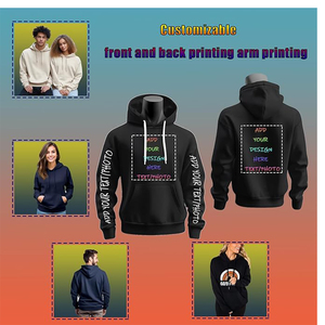 Großhandel Verdickter Schwerer Herren-Kapuzenpullover Trendiger Einfarbiger Terry-Hoodie Übergröße Drop-Shoulder Herren Maßgeschneiderter Hoodie - Product Image 2