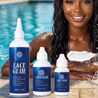 Colle invisible pour perruque, sans latex, tenue forte, résistante à la transpiration et à l'eau, avec logo personnalisé, 38ml 60ml 150ml