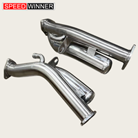 SpeedWinner High Flow 304 Stainless Steel Downpipe Bertekanan Balik untuk Nissan 350z 370z VQ35HR VQ37VHR VQ35DE