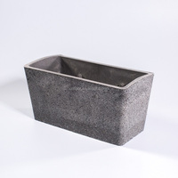 Boîte à fleurs rectangulaire taille personnalisée jardinières en plastique pour plantes patio extérieur