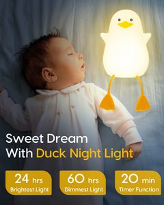 Rechargeable Cute <strong>Duck</strong> Shape LED Night <strong>Light</strong> for Kids With Timer - Product Image 5