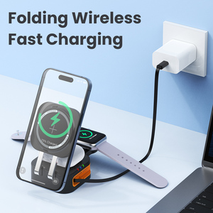 <span class=keywords><strong>Cargador</strong></span> Inalámbrico Magnético 4 en 1, Estación de Carga Rápida Plegable con Cable Retráctil para iPhone y <span class=keywords><strong>Apple</strong></span> Watch - Product Image 3