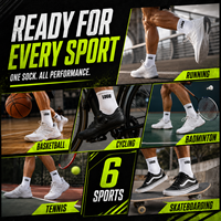 Chaussettes de basketball personnalisées en tricot avec logo pour hommes, respirantes, anti-humidité, chaussettes de sport, chaussettes athlétiques courtes avec logo personnalisé