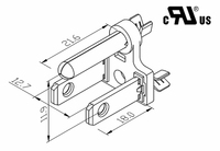 Fiche mâle NEMA 5-15P à 3 broches répertoriée aux États-Unis 125V 15A, borne de cordon d'alimentation avec broche mise à la terre pour appareils industriels