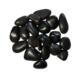 Ciottoli <span class=keywords><strong>di</strong></span> Fiume Neri Altamente Lucidati, Pietre Decorative per Giardino e Paesaggistica - Product Image 3