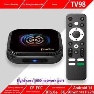 Tv98h728 siêu HD Android 14 Allwinner h728 Gigabit TV Box qua biên giới mạng Set-Top box với Quad Core Bộ vi xử lý - Product Image 5