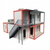 20 pieds 40 pieds Maison conteneur expansible préfabriquée Villa préfabriquée portable en acier 2 chambres à coucher avec salle de bain