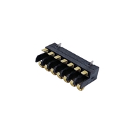 Support de batterie à ressort, pas de 2,0 mm, avec plaquettes à souder, borne métallique fixe mâle SMD pour montage en surface, base de charge à refusion